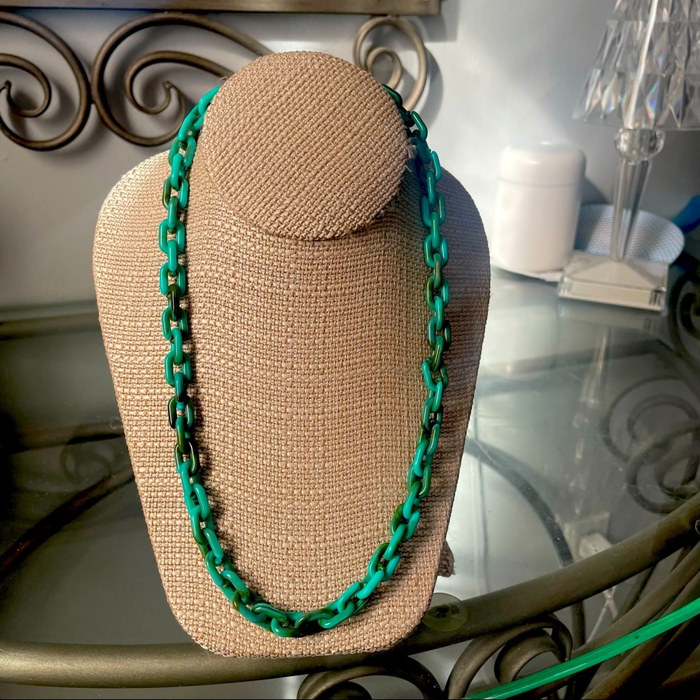 Green/ombré acrylic necklace from Anthropologie